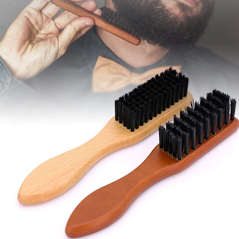 Barber Holz Griff Friseur Weiche Haar Reinigung Pinsel Retro Neck Duster Gebrochen Entfernen Kamm Haar Styling Salon Werkzeuge Großhandel Image