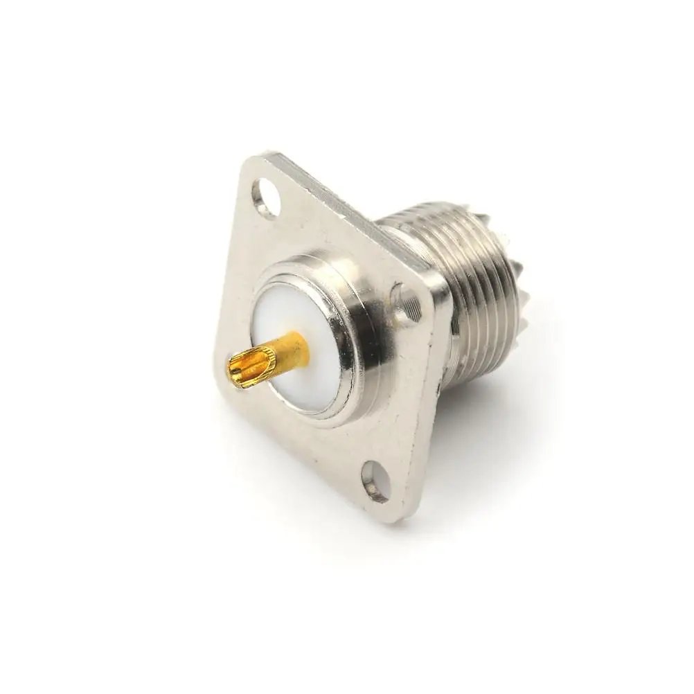 1 stücke Buchse so-239 Buchse quadratische Form Löt becher Koaxial stecker für Radio UHF Panel So239 Mount Löt becher HF-Stecker Image