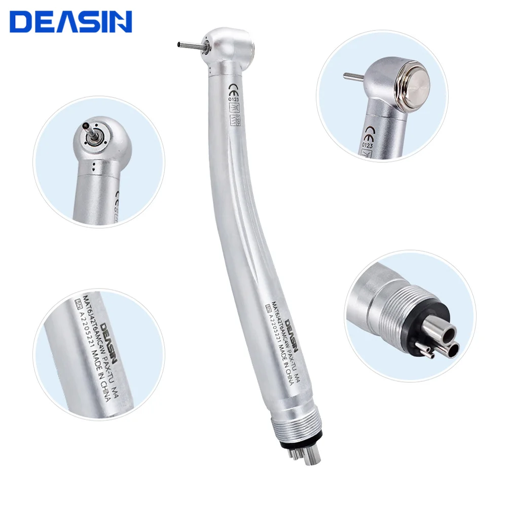 DEASIN Zahnarzt Werkzeug Neue MAX 2/4 Löcher Dental High Speed Handstück Toque Kopf Push Button mit Keramik Lager Zahnmedizin Werkzeuge Image