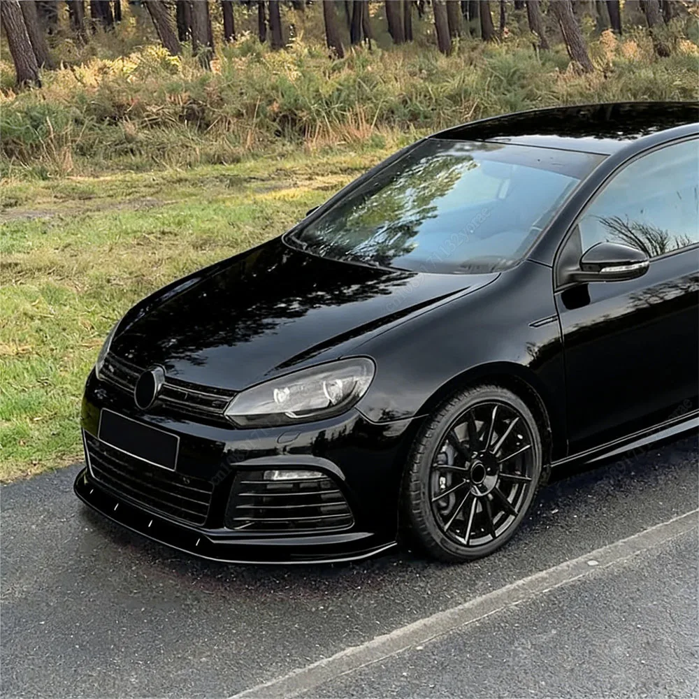 Per Volkswagen VW Golf 6 MK6 R R20 2008-2013 Auto Paraurti Anteriore Spoiler Labbro Inferiore Corpo Kit Diffusore Splitter Guard Tuning Nero