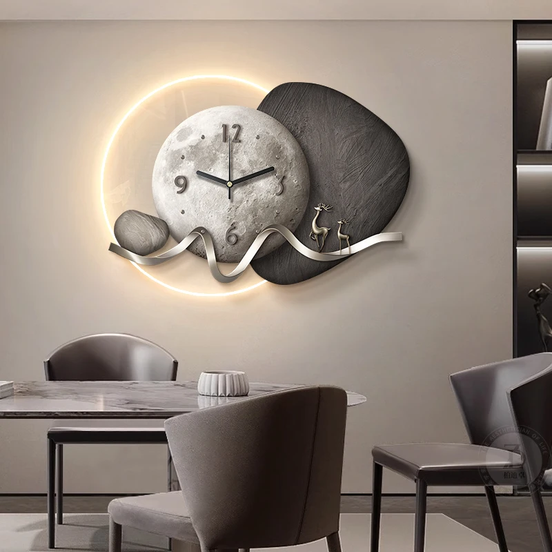 Chinesische Mode Wanduhr Moderne Küche Replik Koreanische Vintage Wanduhr Schlafzimmer Leuchtende Stille Restaurant Home Design