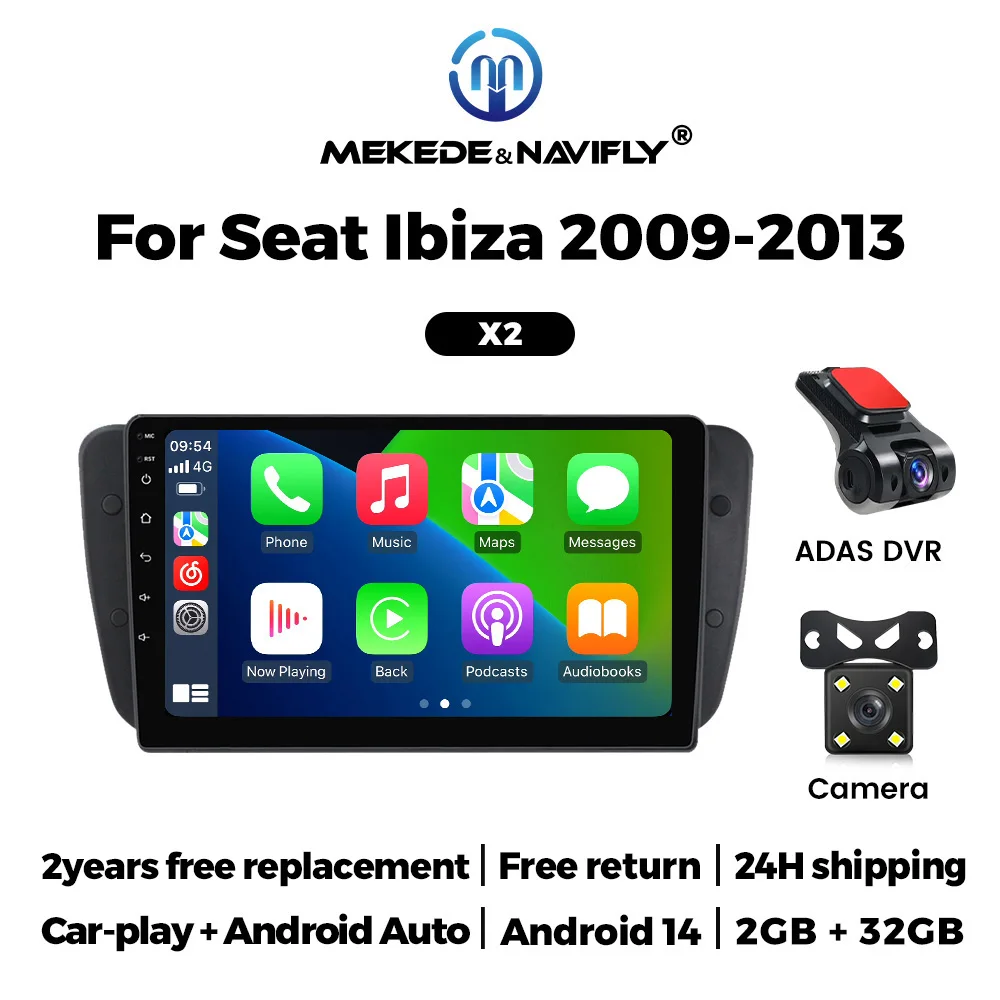 Android 14 Auto Radio Drahtlose CarPlay Auto Multimedia Video Für Peugeot 2008 2013-2020 WiFi BT FM Autoradio GPS Navigation Image