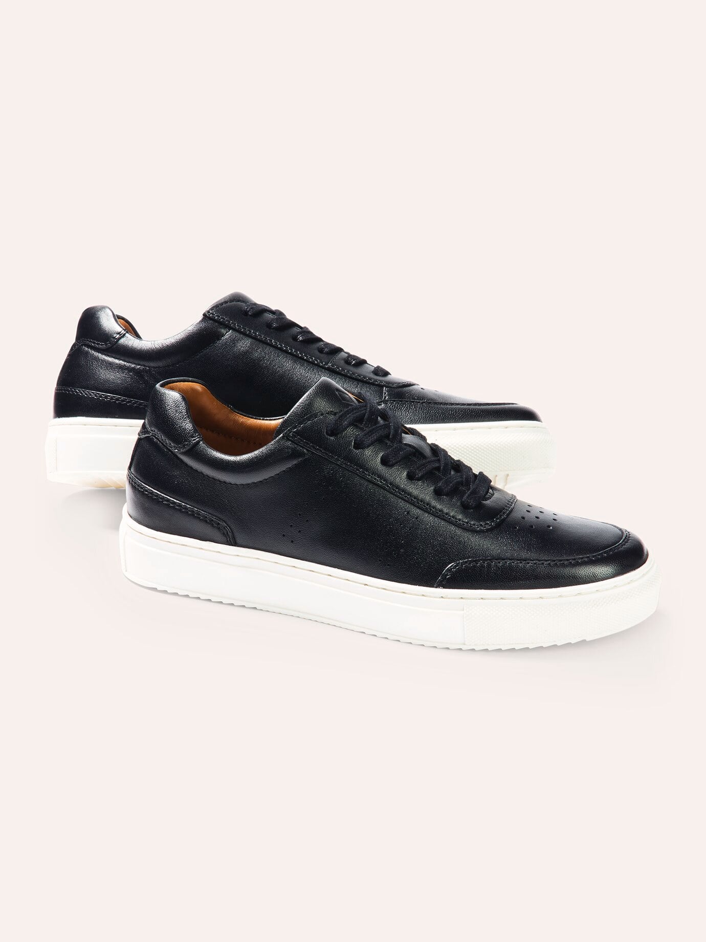Walbusch Herren Classic-Tennis Sneaker-Schuh Schwarz noch offen: Muster