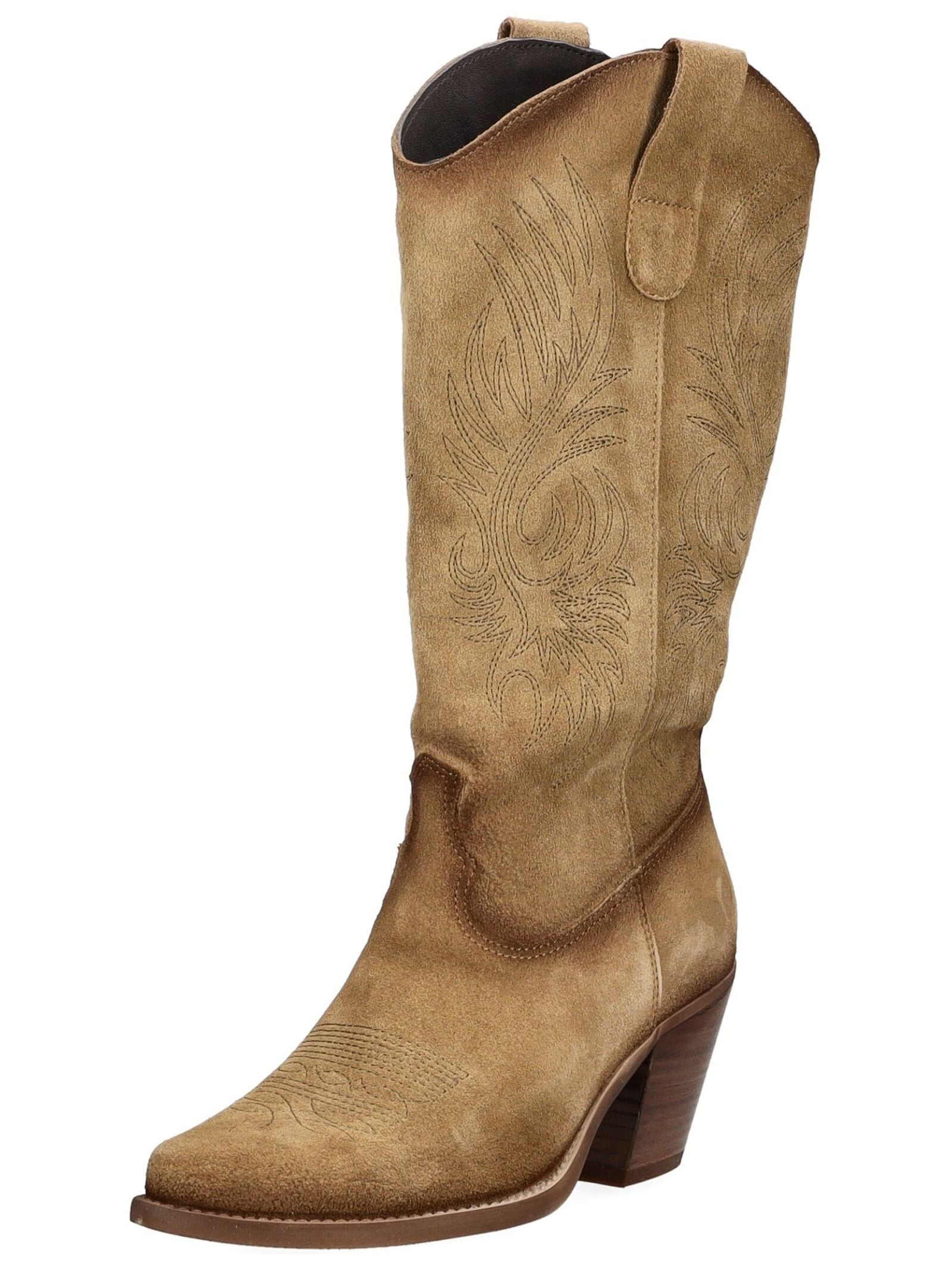 Bikerboots FELMINI "Felmini Stiefel Veloursleder", Damen, Gr. 40, stone, Veloursleder, Schuhe Bikerboots