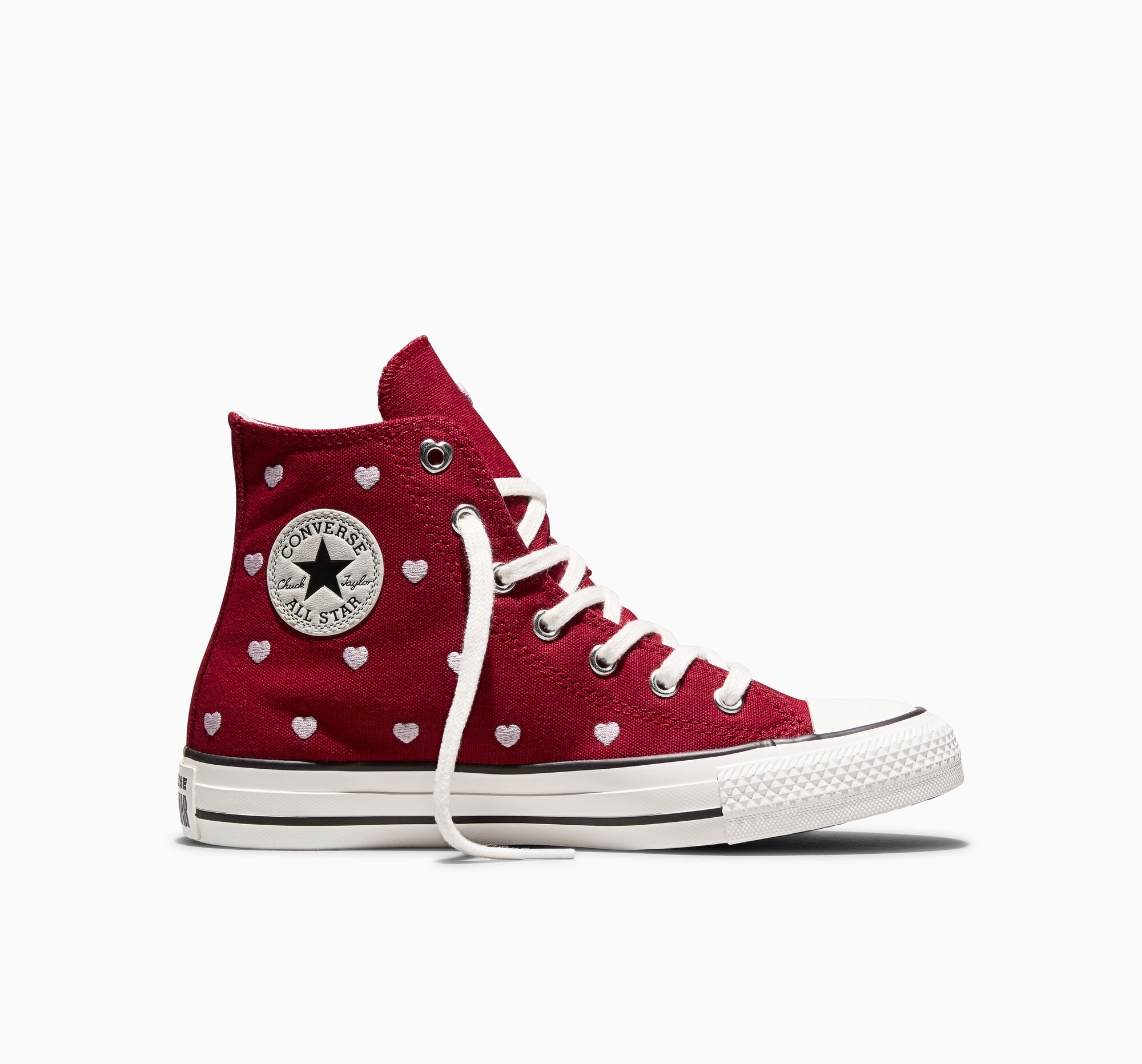 Sneaker CONVERSE "CHUCK TAYLOR ALL STAR HEARTS & ROS", Damen, Gr. 39, days ahead, vintage weiß, new found bloom, Textil, Schuhe Sneaker