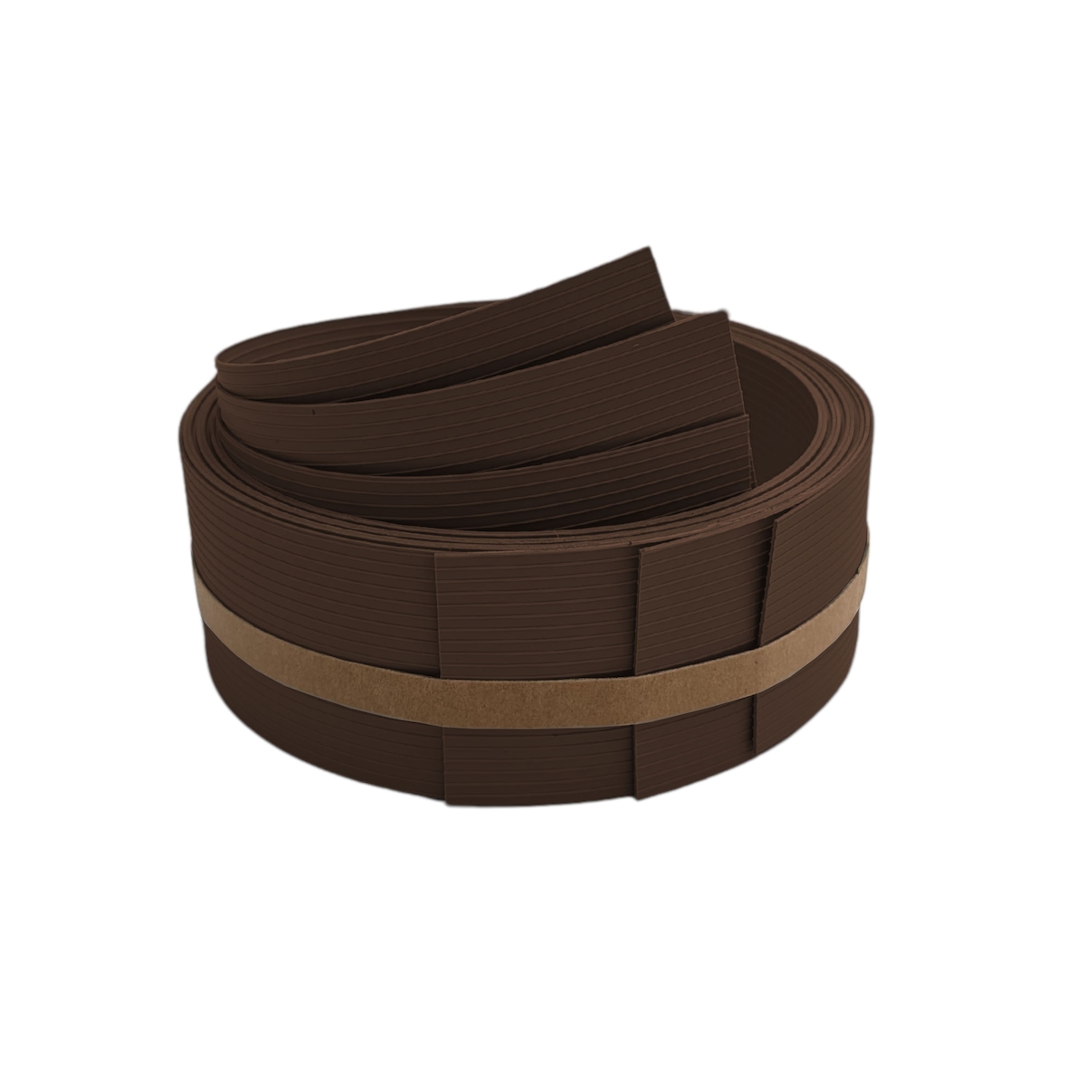 zaun|zu® Sichtschutz RILLE DRITTEL Set für Doppelstabzaun Braun 2,55m Image