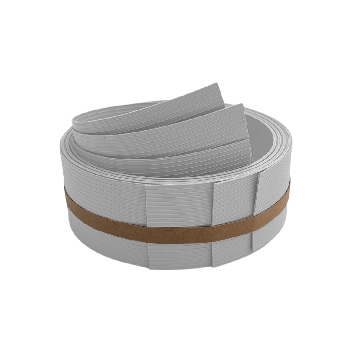 zaun|zu® Sichtschutz RILLE DRITTEL Set für Doppelstabzaun Lichtgrau 2,55m Image