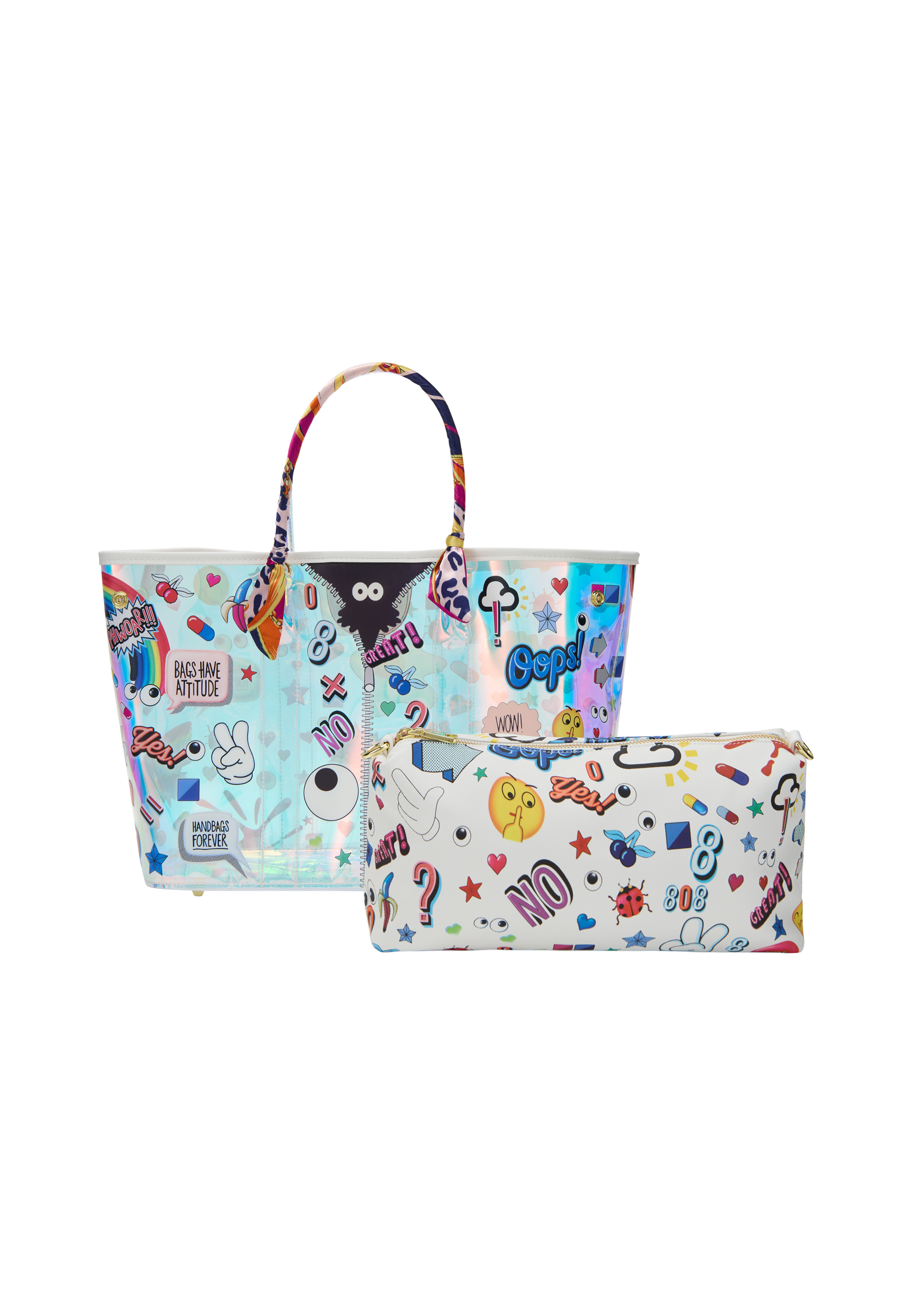 Mymo Einkaufstasche Einkaufstasche Frauen weiß mehrfarbig Image