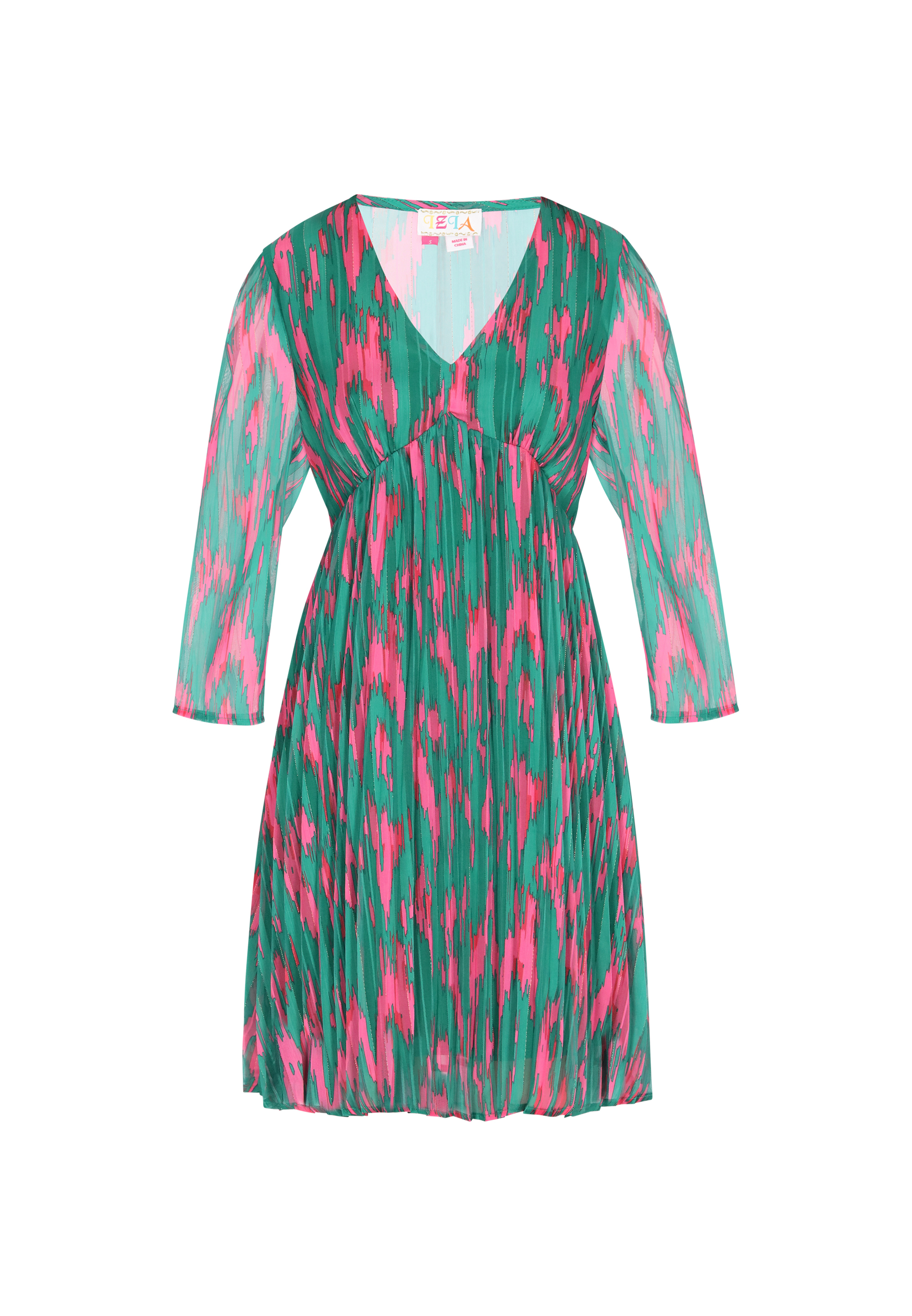 IZIA Kleid Frauen grün mehrfarbig M