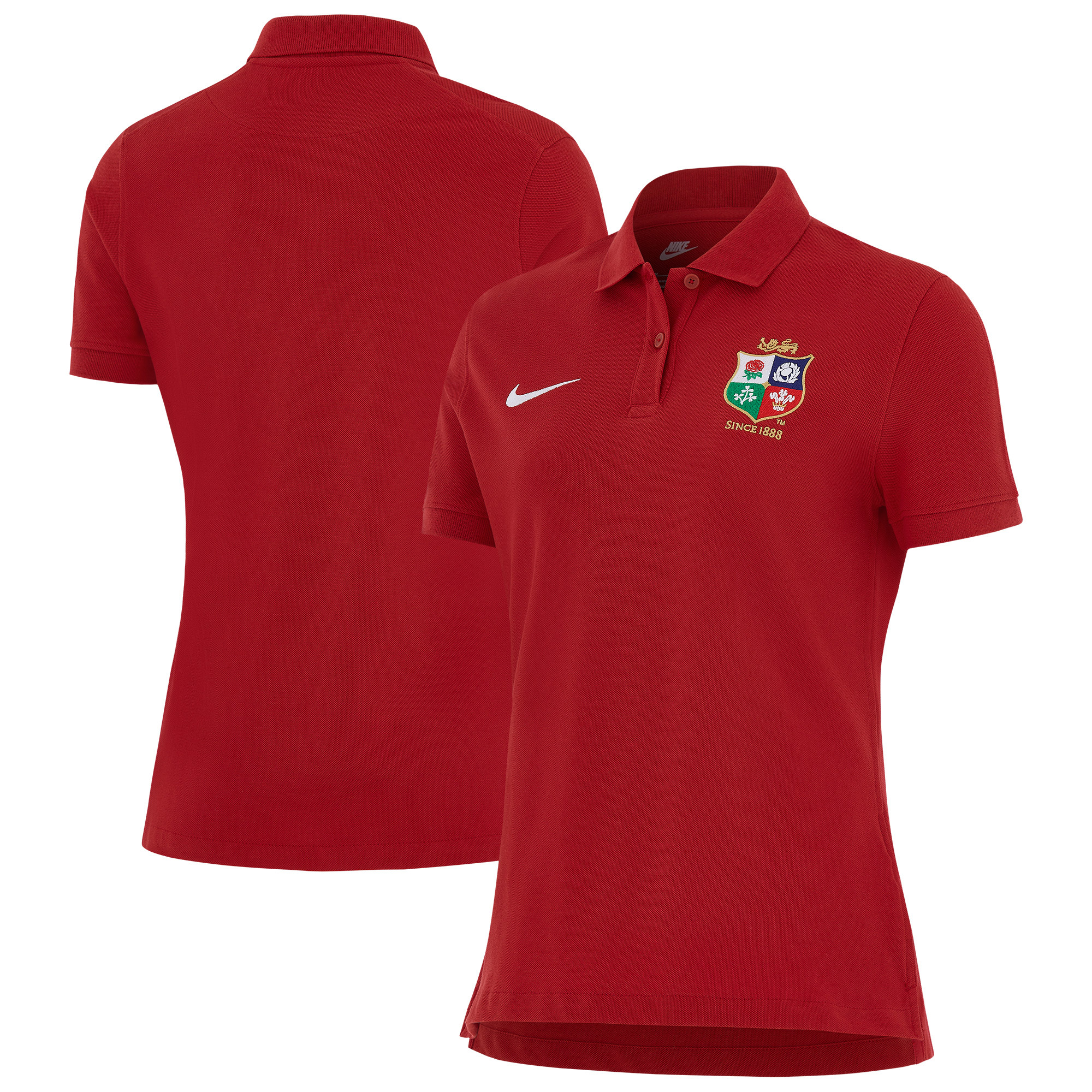 British & Irish Lions Nike Obsidian Polo – Rot – Damen Image