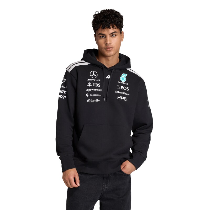 Mercedes AMG Petronas adidas F1 2026 Team Hoodie – Schwarz Image