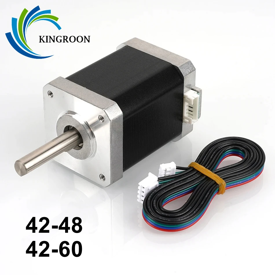 Stepper 42 Motor 48 MM 60 MM Höhe Quadratische Motoren 17HS8401 17HS8401S Mit Kabel Schwarz Splitter 3D Drucker Teile Image