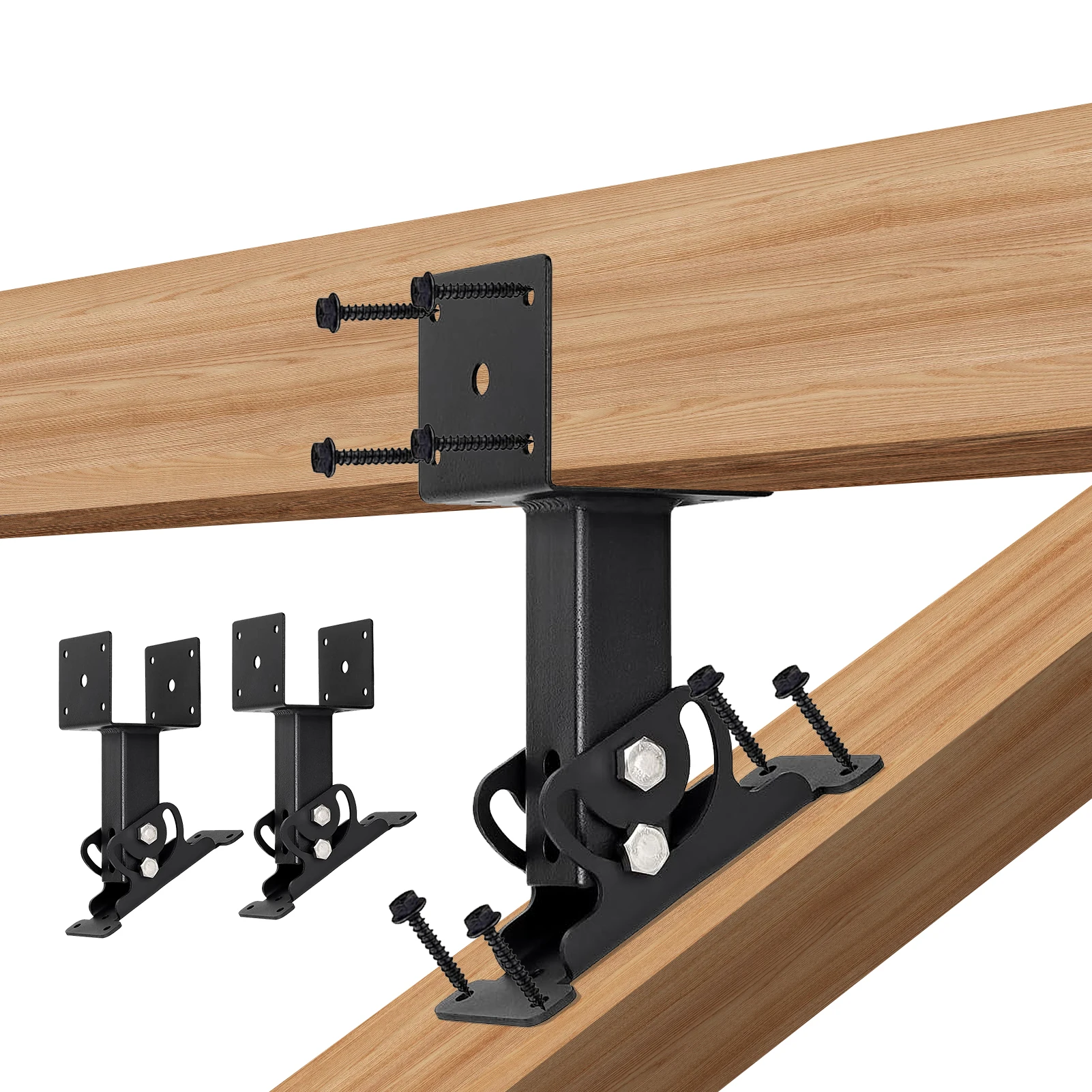 3-teiliges robustes Dach-Riser-Halterungsset, Pergola-Halterungsset, Dach-Riser-Trägerhalterung für den Außenbereich, stabile Pergola-Unterstützung aus Metall