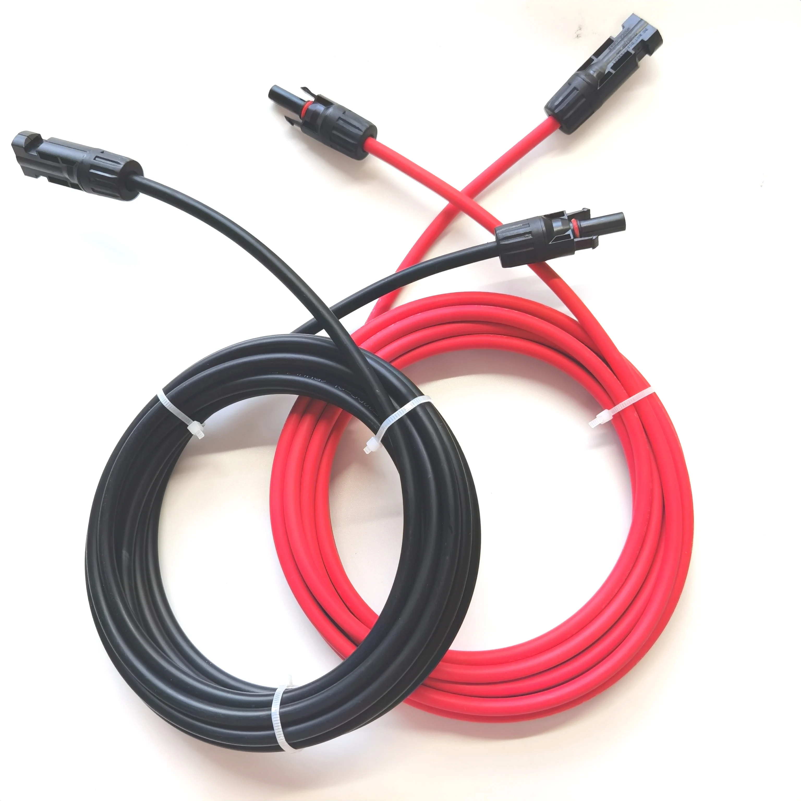 2/3/5/6/10/15 Meter 4 mm2/6 mm2 schwarz/rotes Solar-Verlängerungs-DC-Kabel 12/10 AWG-Draht mit PV-DC-Anschlüssen, die im Solarpanel-System verwendet werden Image