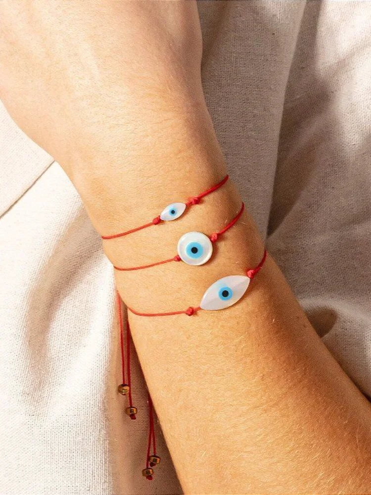 CCGOOD Bracelet mauvais œil pour femmes Boho bijoux fille cadeau spirituel chanceux rouge chaîne Bracelets accessoires