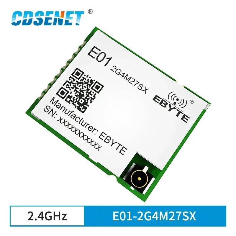 Nrf24l01p 2,4 ghz 27dbm Langstrecken-HF-Modul gfsk spi cdsenet E01-2G4M27SX ipex Antenne smd drahtloser Daten übertragungs empfänger Image