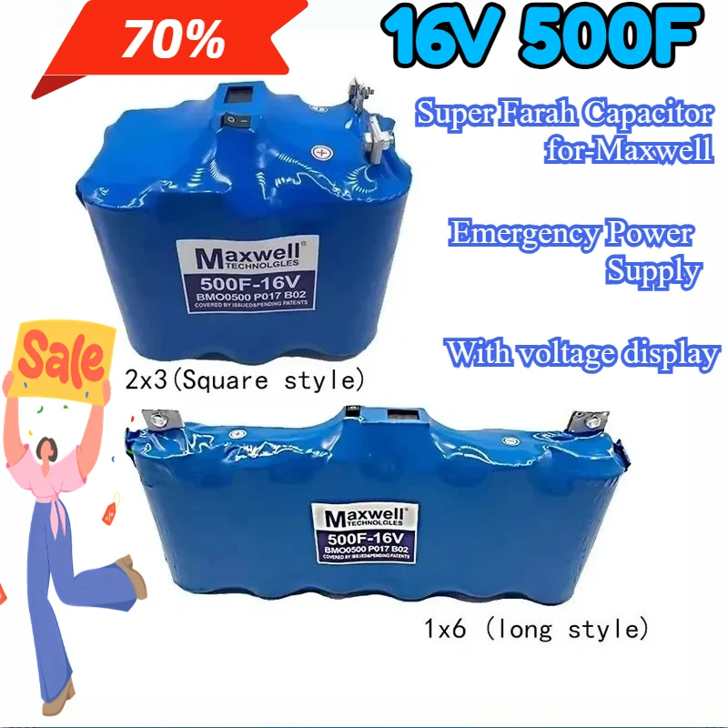 16V 500F Super Farah Kondensator für-Maxwell Auto Starter Gleichrichter Regler 2,7V 3000F Audio Kondensator Notstromversorgung Image
