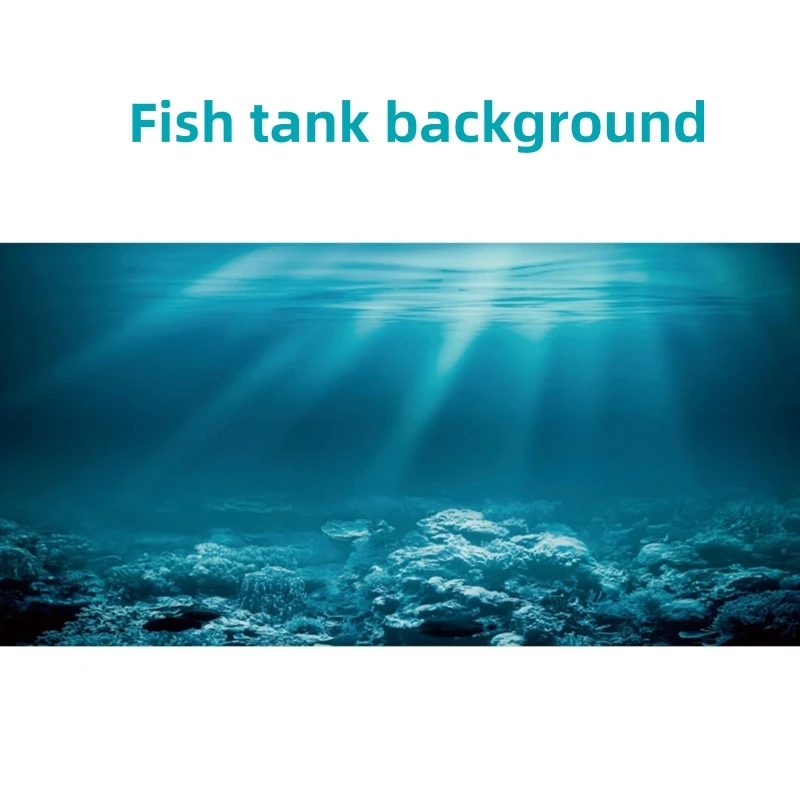 Meeresriff, Aquarium-Hintergrundbild, Aquarium-Aufkleber, Aquarium-Dekoration, geeignet für Aquarien, Fischbecken