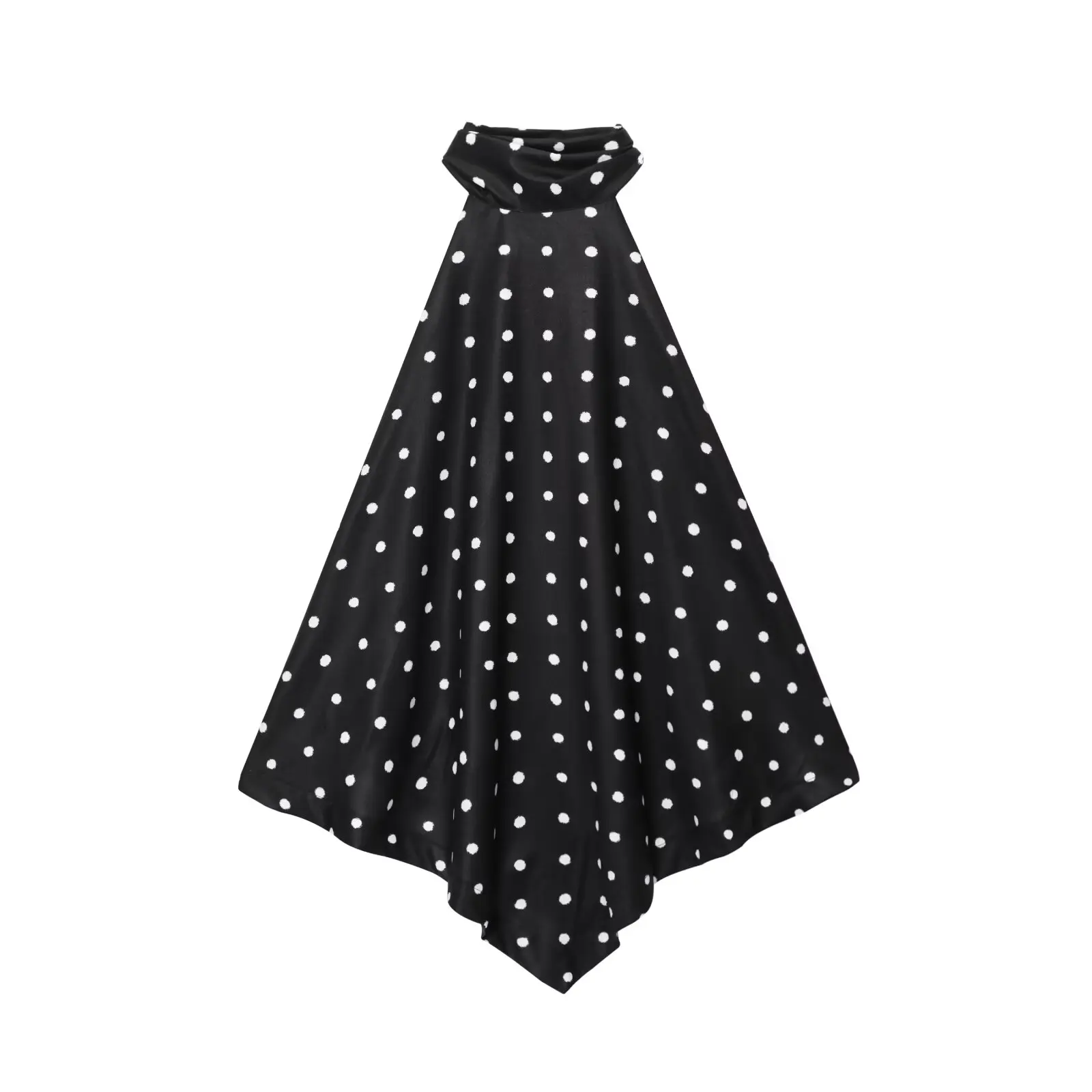 Zevity Frauen Chic Polka Dots Drucken Ärmellose Halter Kittel Bluse Weibliche Backless Bogen Gebunden Sommer Strand Hemd Blusas Tops LS9326 Image