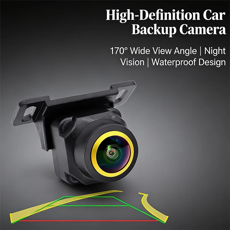 Telecamera per retromarcia per auto AHD Visione notturna HD Monitor di parcheggio automatico Telecamera dinamica intelligente grandangolare impermeabile 1080P