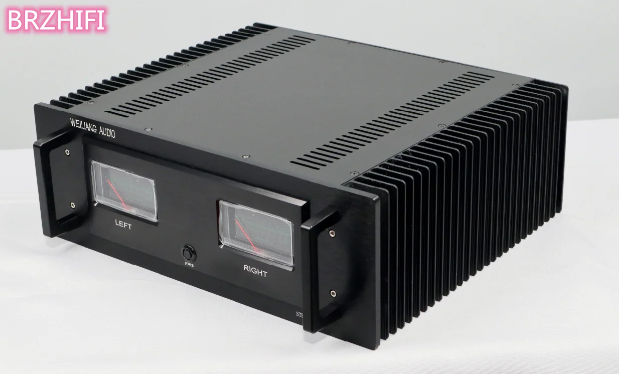 Neue A60 Aluminium Power Verstärker Chassis DIY HiFi Audio Amp Fall Mit VU Meter 330mm * 348mm * 142mm Image