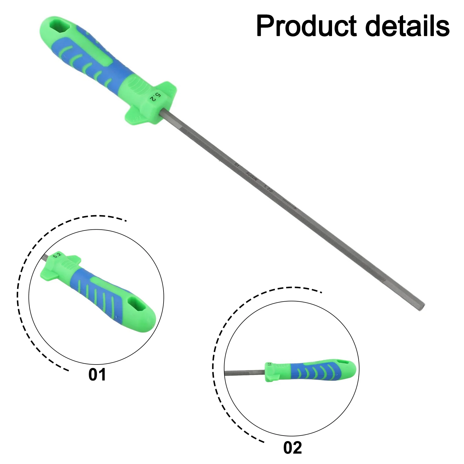 1 pièces scie à chaîne hexagonale limes de chaîne Ener pour tronçonneuse à bois 3.8mm 4.5mm 5.2mm accessoires d