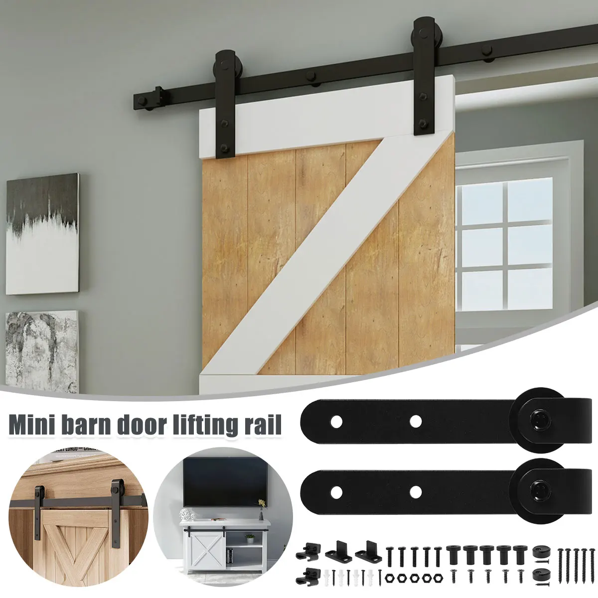 Schiebetür Hardware-Kit glatt leise super mini langlebig einfach montieren Tür verkleidung Zubehör für Schrank fenster