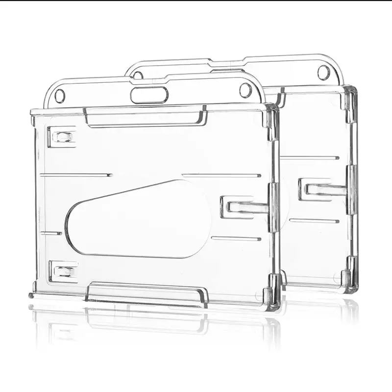 Slot per carte trasparenti Porta badge per targhetta identificativa Bobina per badge Custodia rigida per credito Buste per carte multiuso per caccia alle stelle