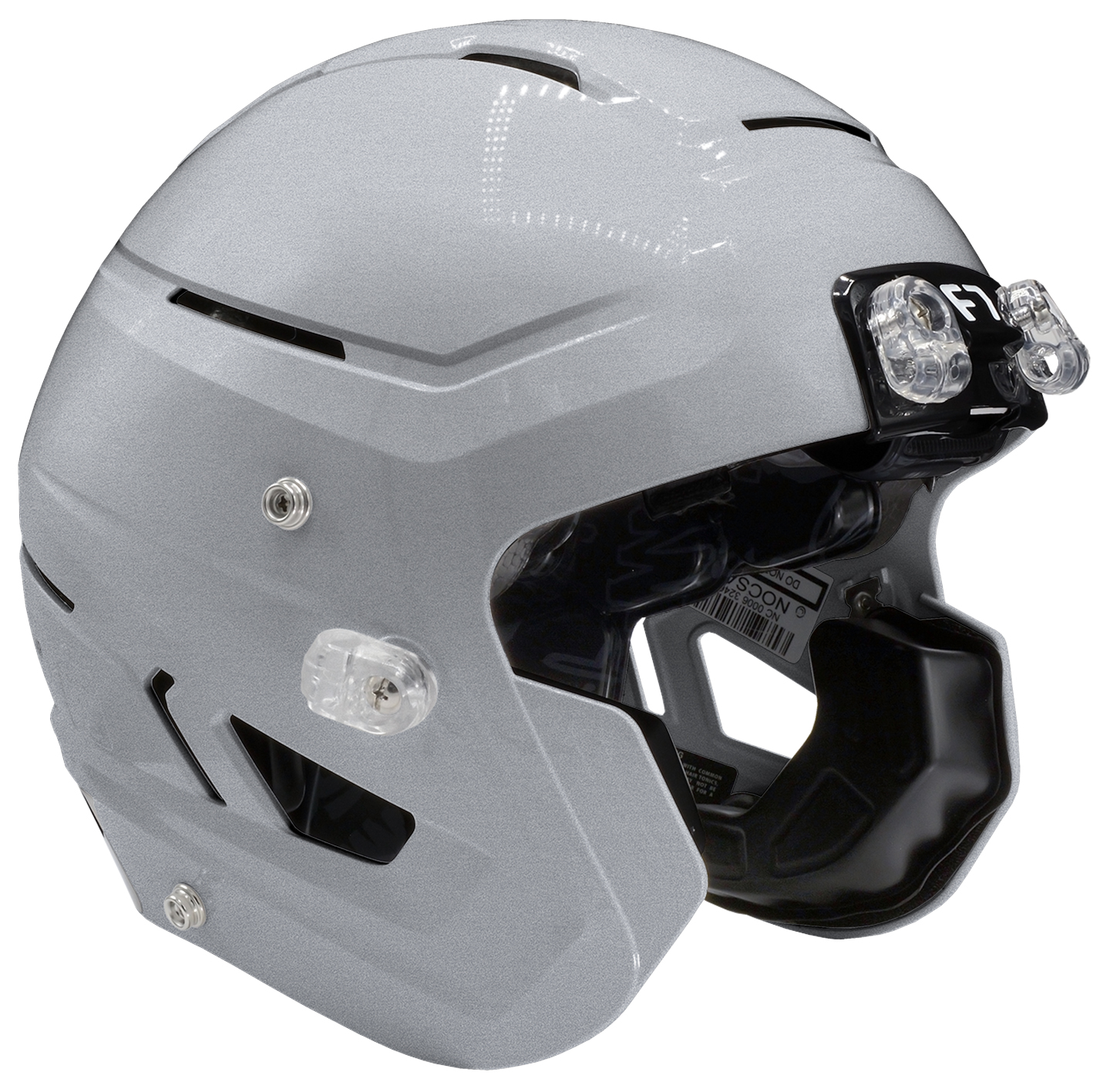 Schutt F7 AiR Youth Football Helmet Shell Metallic Silver