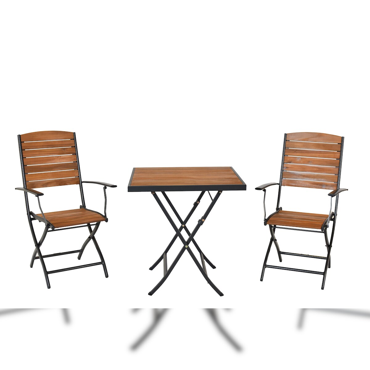 Merxx Santorin Set 3tlg., 2 Klappsessel, 1 Klapptisch 70 x 70 cm, Aluminium Image