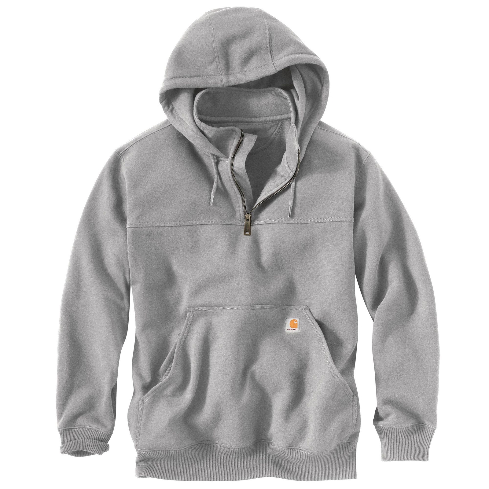 Carhartt Men's Paxton 1/4 Zip Sweatshirt (Size 3XT) Heather Grey, Poly + Cotton
