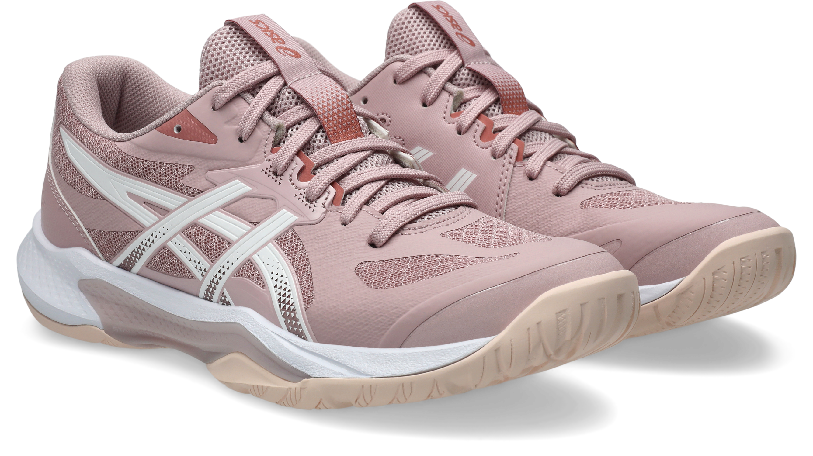 Hallenschuh ASICS "GEL-TACTIC 13", Damen, Gr. 38, morganite, weiß, Synthetik, Schuhe Hallenschuh