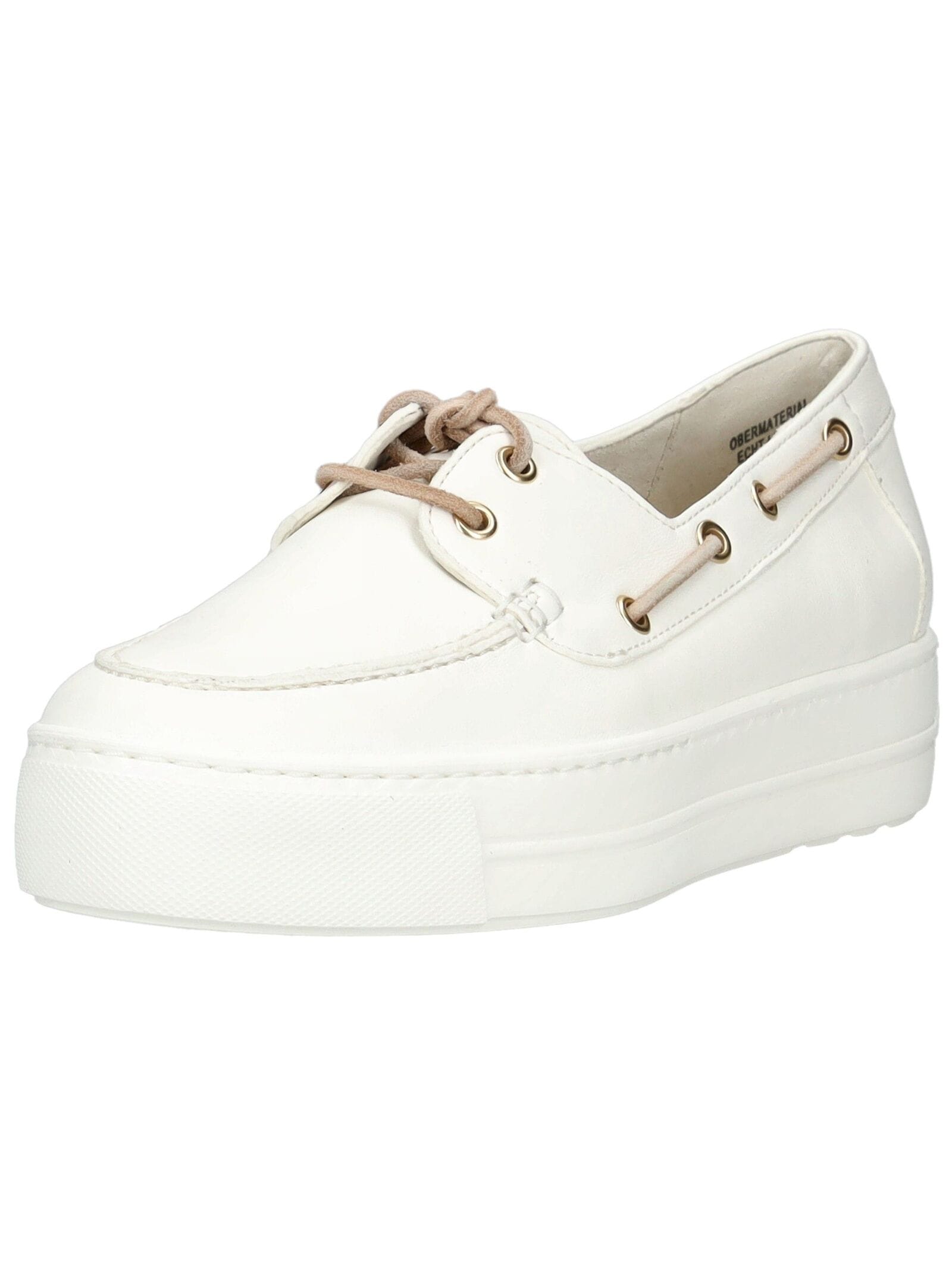 Schnürschuh PAUL GREEN "Paul Green Halbschuhe Glattleder", Damen, Gr. 40,5, cream, Glattleder, Schuhe Schnürschuh