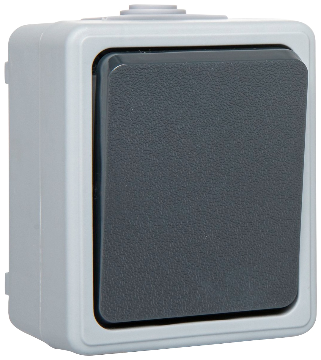 Schalter SCHELLENBERG "zur Steuerung von Garagentoren", grau, B:6,3cm H:8cm L:5,5cm, Kunststoff, Schalter, Innentaster zur Aufputzmontage, grau