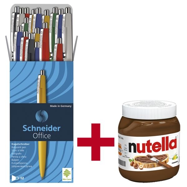 Schneider 50er-Pack Kugelschreiber »Office« inkl. Nougatcreme »nutella« 450g Image