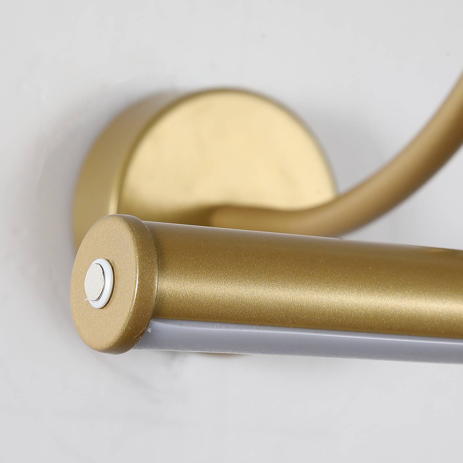 Searchlight LED Bilderleuchte Vigo, dimmbar, messing / gold, für Wohn- / Esszimmer, Metall, LED Wandleuchte, Wandlampe Innen