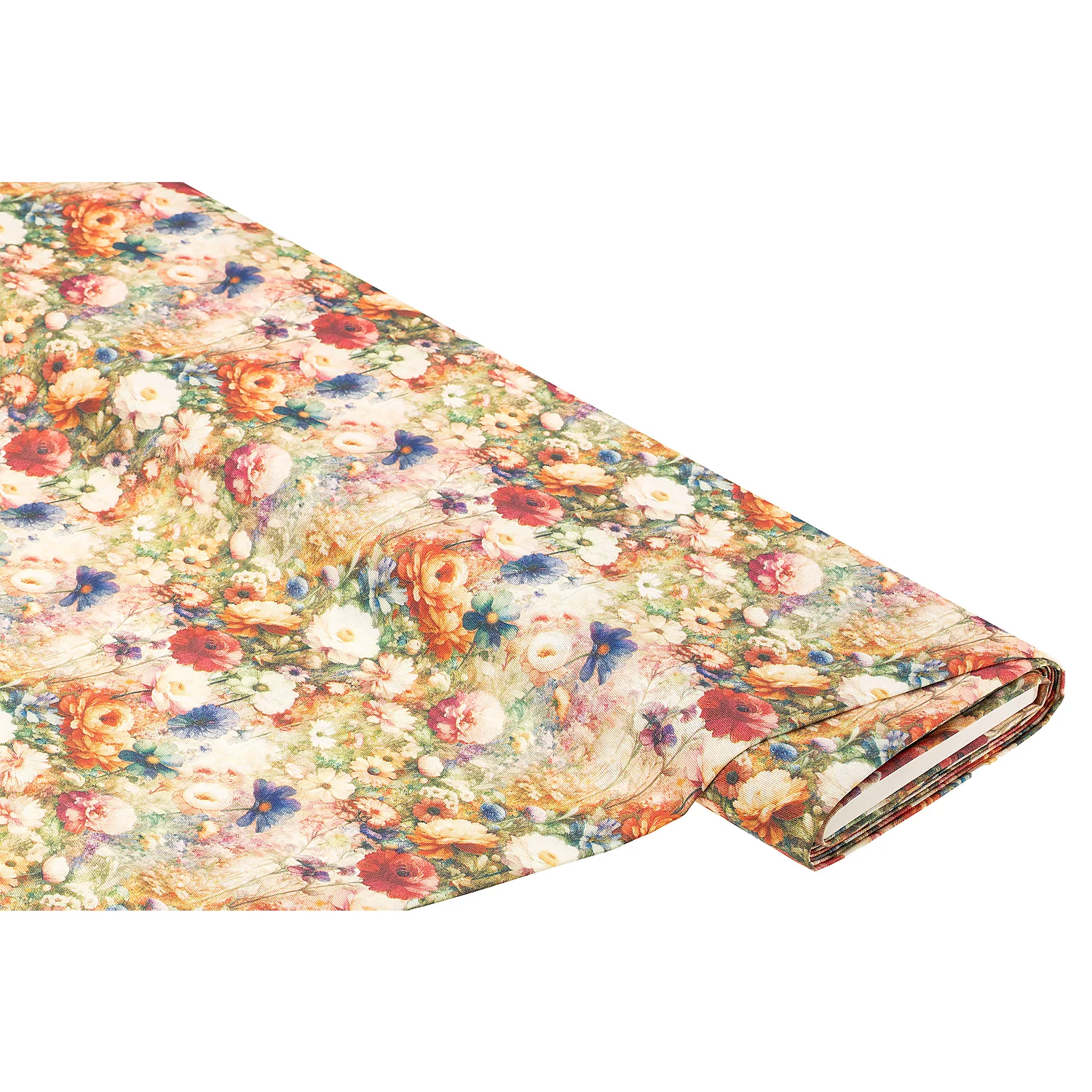 Dekostoff Blumen Flora Lorena, bunt Image