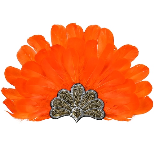 Karneval 2026 Rio de Janeiro, Samba-Accessoires, mehrfarbiger Feder-Karnevalskopfschmuck, Kostüm für brasilianische Festivalauftritte Image