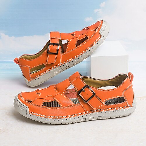 Mehrfarbige Herren-Sandalen aus Kunstleder – verstellbare Riemen für perfekten Sitz, lebendiges Design, geeignet für Outdoor-Aktivitäten, Strandpartys und Tagesausflüge Image