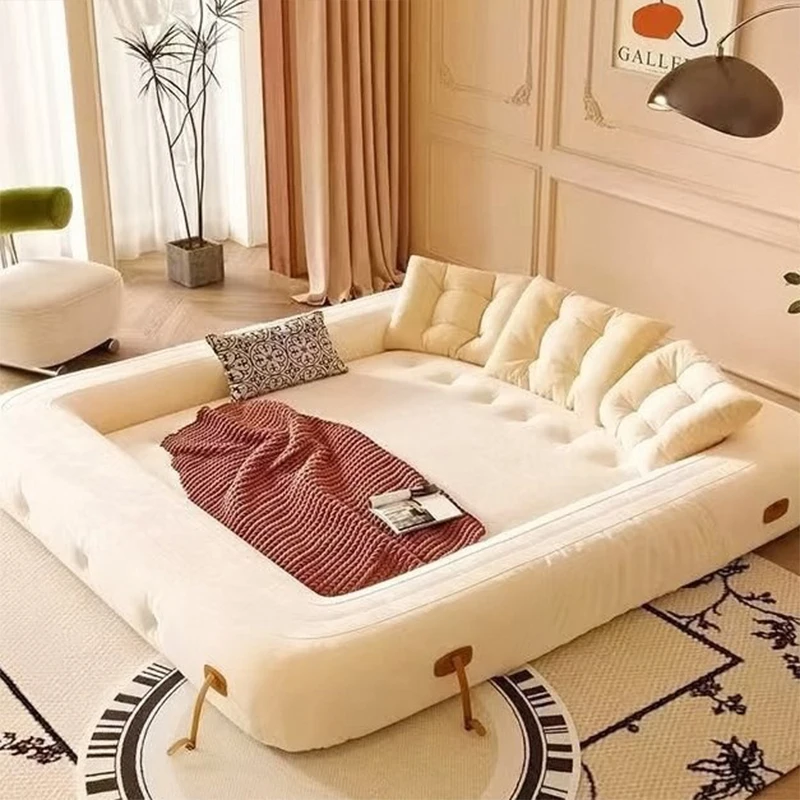 Anpassbare neue komprimierte Sofas, Vakuumverpackung, vakuumkomprimierte Sofagarnitur, quadratisches Schlafsofa aus Flanellstoff Image