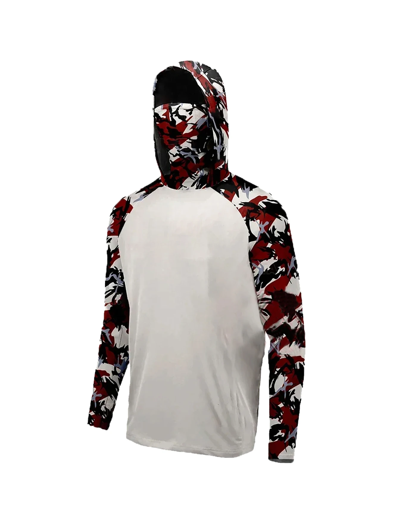 Angeln Hoodie T-shirts Männer Langarm Anti-Uv Sonnenschutz Hoodies Gesichtsmaske Bekleidung Jagd Dschungel Meer Angeln Image