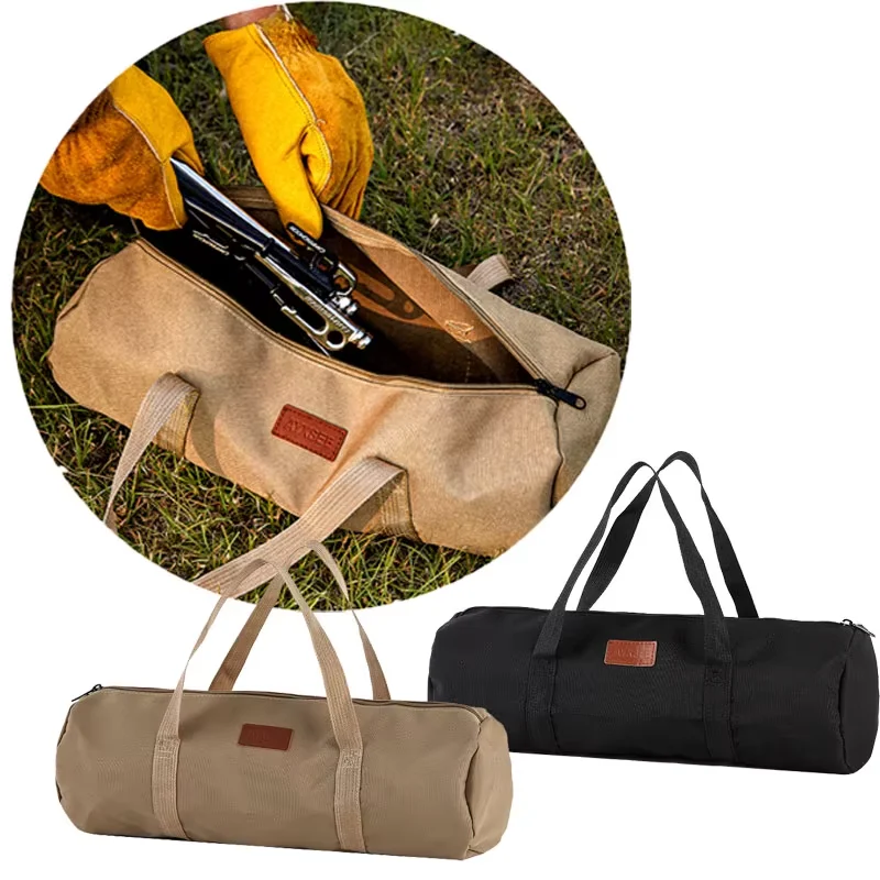 Outdoor Boden Nagel Tasche Camping Zelt Heringe Tasche Zylindrischen Pfahl Lagerung Rucksack Tragbare Verschiedenes Tasche Lagerung Box Toolkit Image