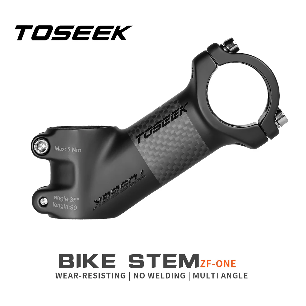 TOSEEK ZF-ONE Carbon Vorbau 25/35 Grad Mountainbike Vorbau 31,8mm Lenker Vorbauten 60/70/80/90/100mm Schwarz und Rot Fahrrad Teile