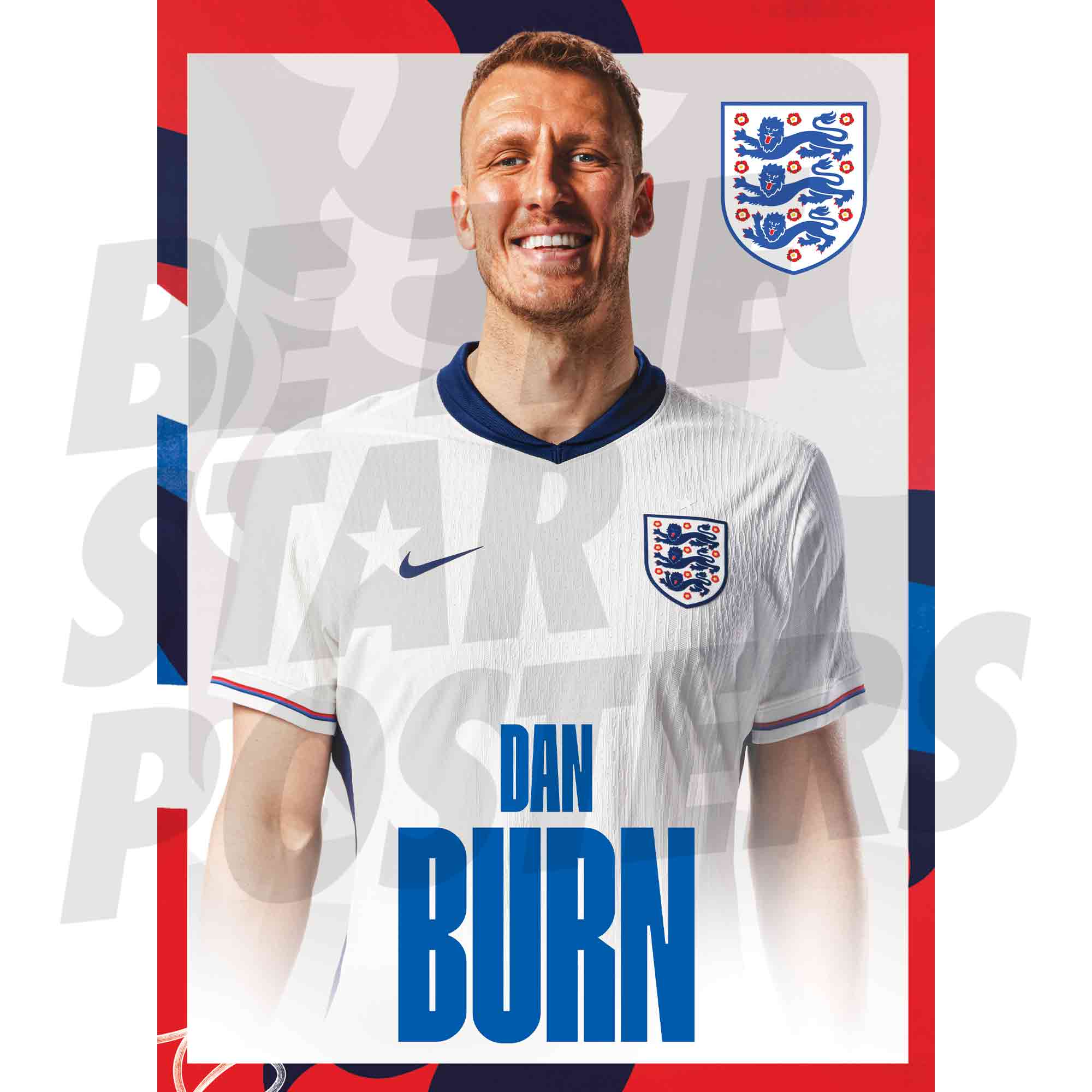 England Dan Burn Porträt A3 Poster Image