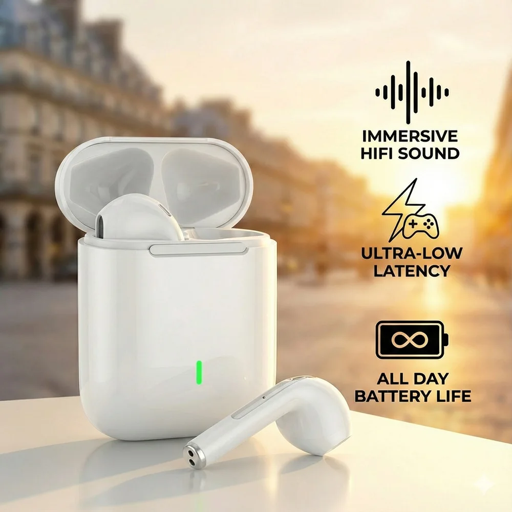 J18 True Wireless Kopfhörer Noise Cancelling Kopfhörer HiFI Stereo Spiel mit Mikrofon  TWS In-Ear-Ohrhörer, wasserdichtes Headset Image