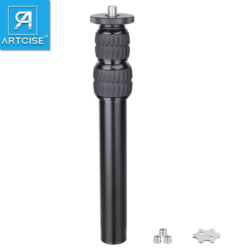 ARTCISE Stativ-Mittelsäule, Aluminiumlegierung, Halterung, Verlängerung, Teleskopstange, 3-teiliger Stange für Einbeinstativ, DSLR, Outdoor-Makroaufnahmen Image