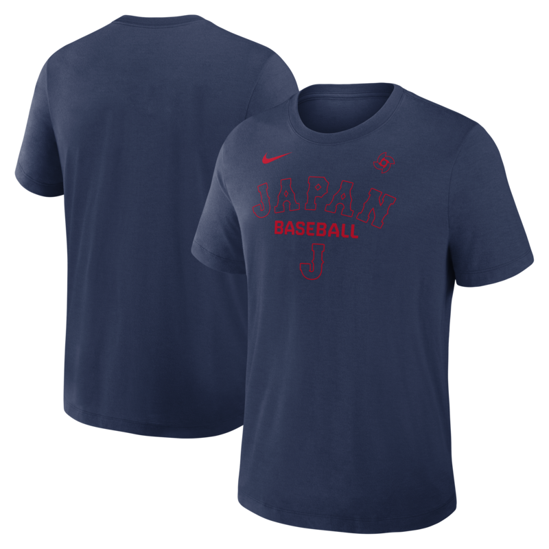 Nike Herren-T-Shirt aus der Navy Japan Baseball 2026 World Baseball Classic Authentic Collection Early Work Dri-FIT Tri-Blend Image