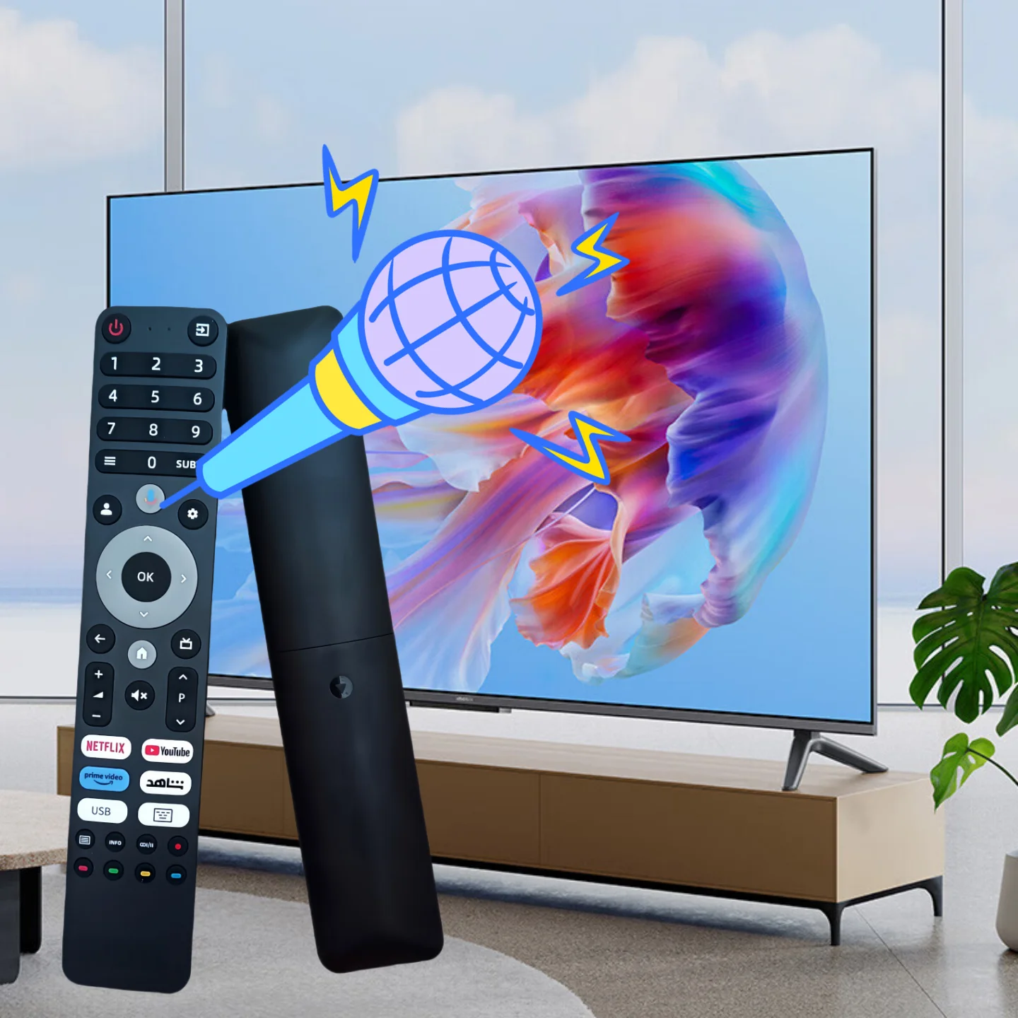 Sprach-OEM-FERNBEDIENUNG für Jetpoint 65JTV7P 4K UHD Smart Android TV. JTV REMOTE Image