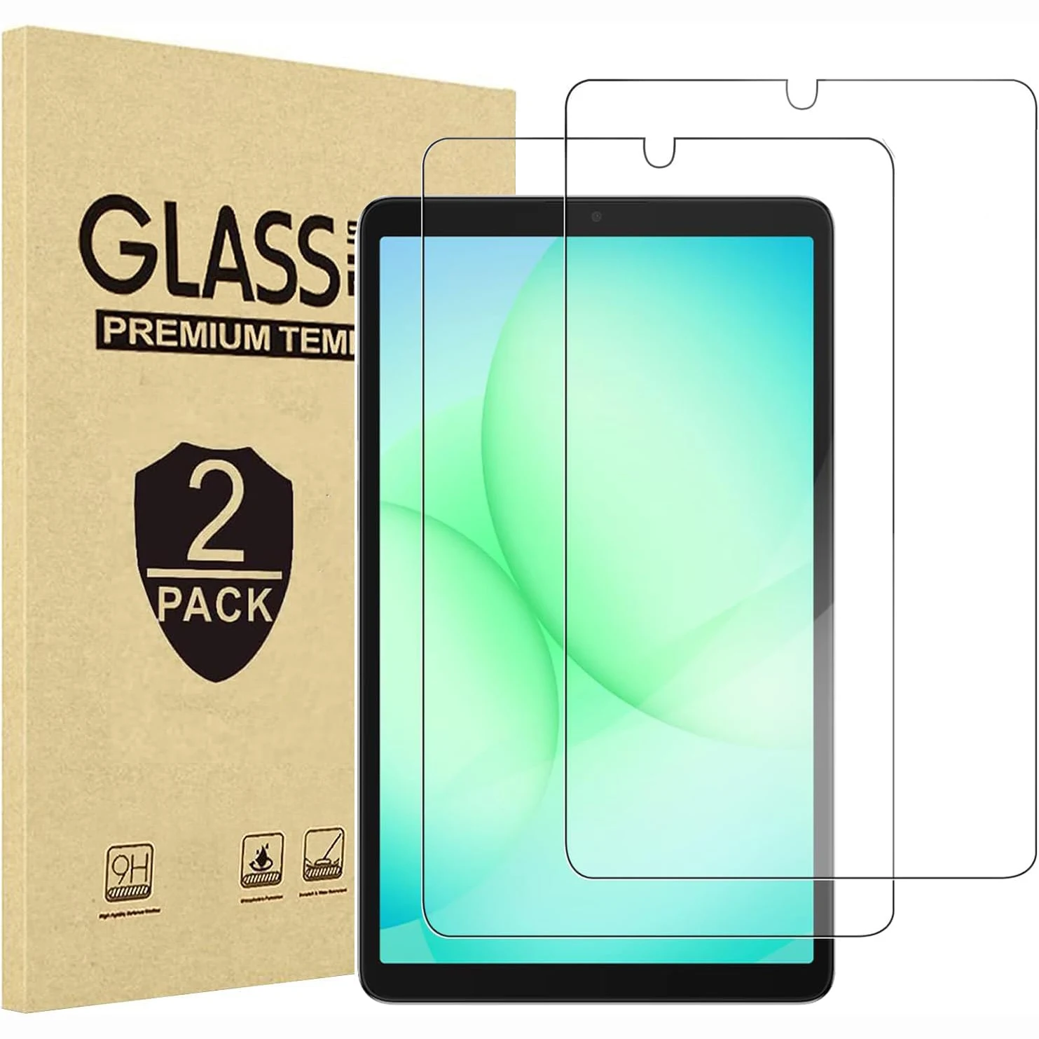 2 pezzi 9H vetro temperato per Samsung Galaxy Tab A11 2025 8.7 ''SM-X133 X135 trasparente protezione schermo antigraffio pellicola protettiva