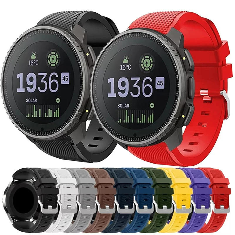 22 mm weiches Silikonarmband für SUUNTO Vertical/9 Peak/Peak Pro/DLC/5 Peak Armband Correa Band für Suunto Race 2/Vertical 2/Ocean Image